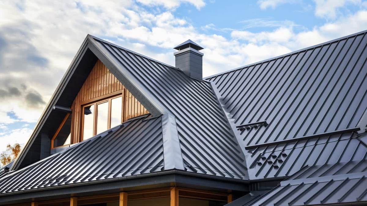 Küçükyalı EPDM Kauçuk Çatı – antrasit kenet sistem metal çatıyla kaplanmış müstakil ev